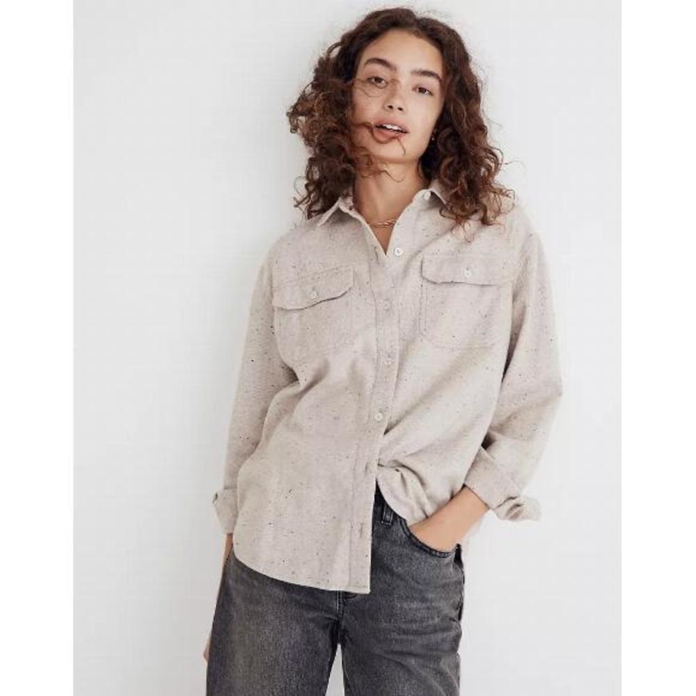 NWT Madewell Donegal Flannel Kentwood Oversized Shirt-Jacket Size S